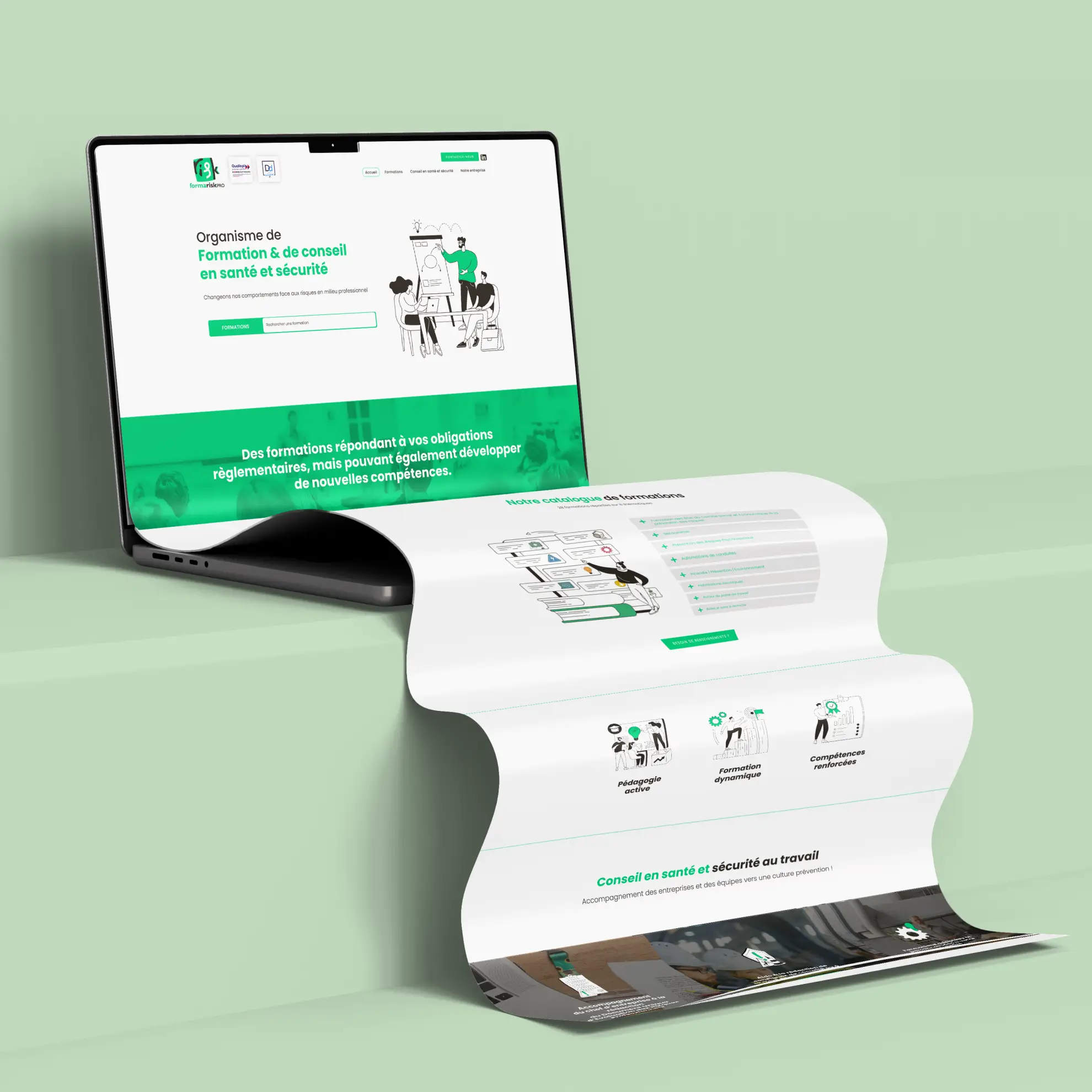 Site internet de Formarisk Pro, organisme de formation professionnelle