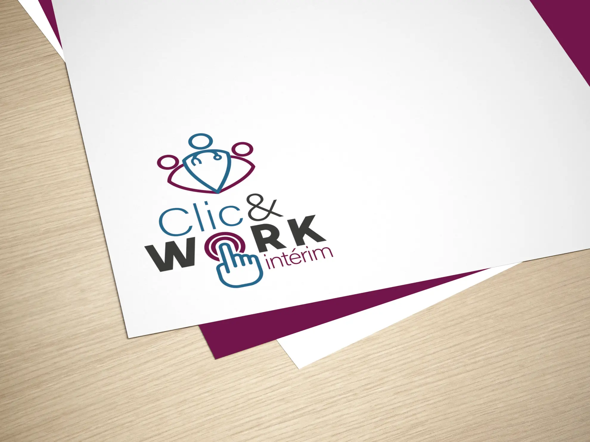 Support de communication créé pour une agence d’intérim