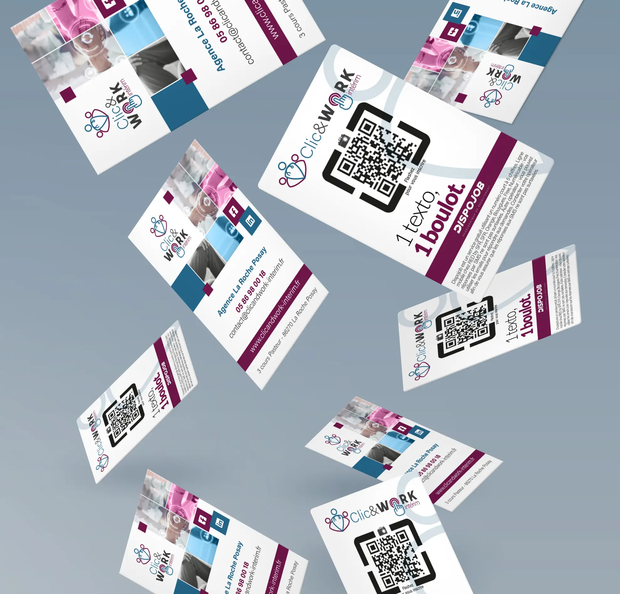 Support de communication créé pour une agence d’intérim