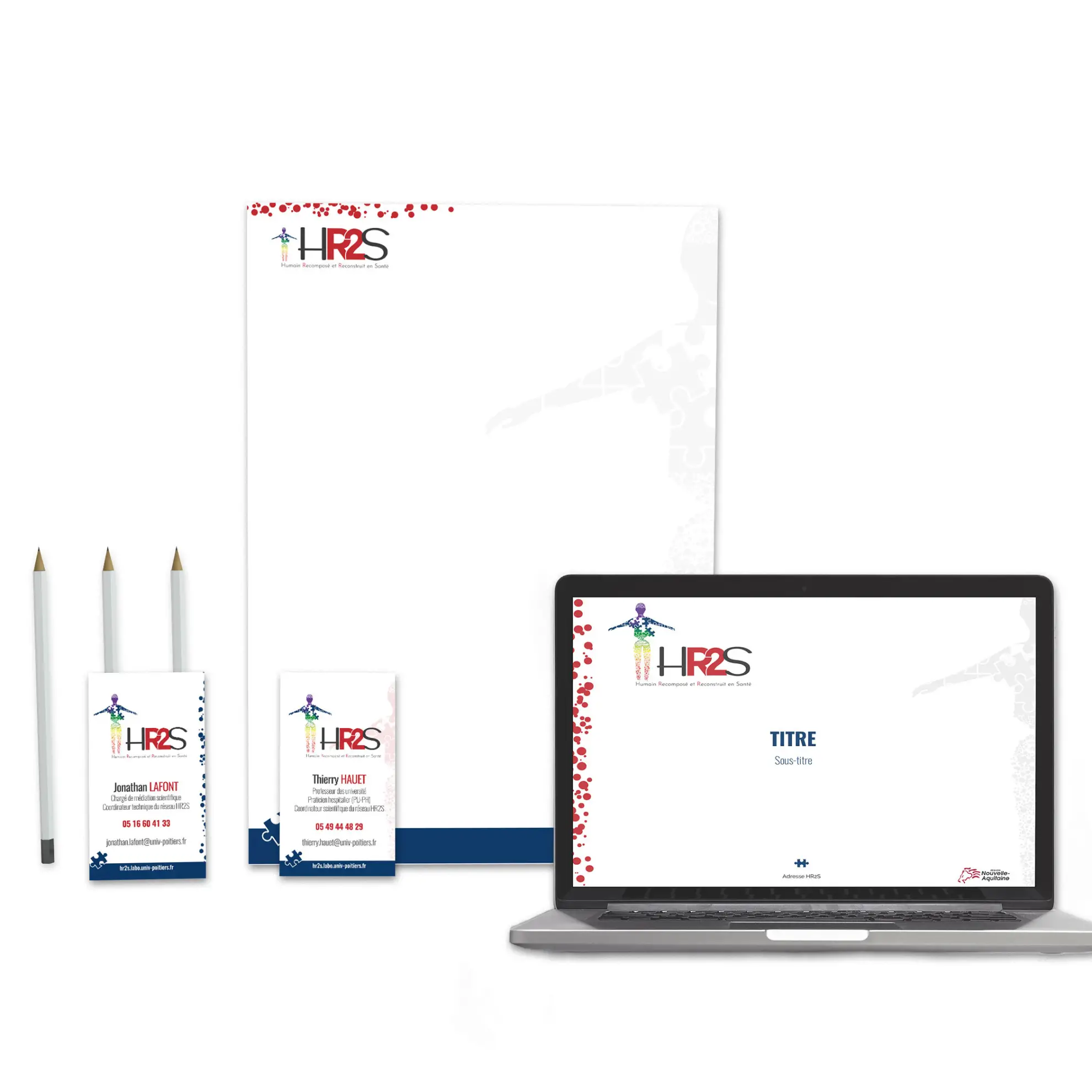 Identité visuelle et supports de communication créés pour HR2S