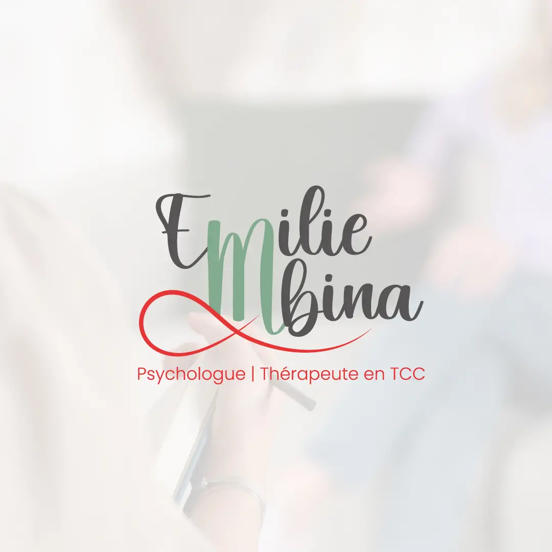Logo et identité graphique d’Émilie Mbina, psychologue à Poitiers