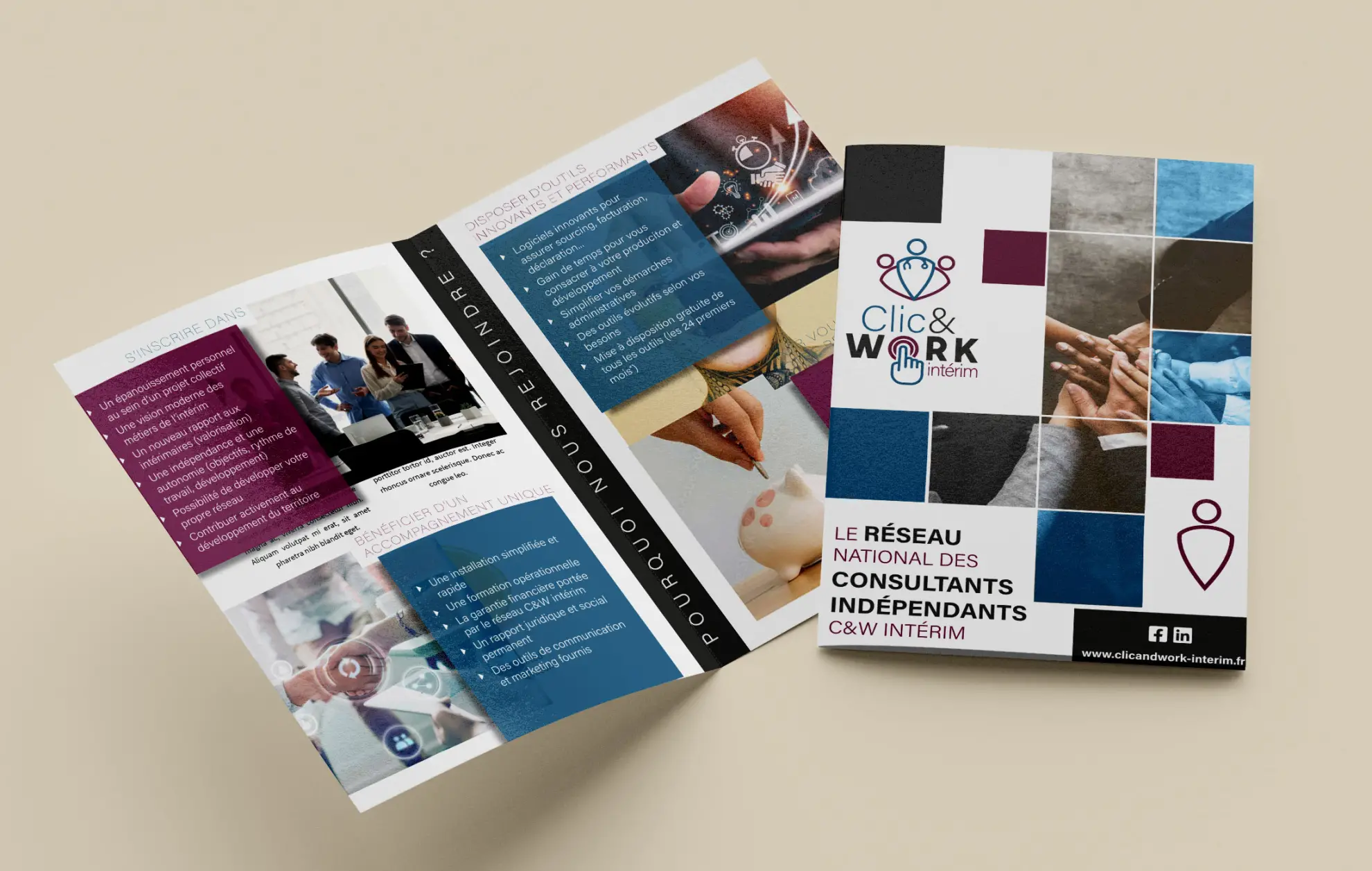 Support de communication créé pour une agence d’intérim