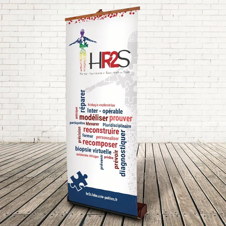 Identité visuelle et supports de communication créés pour HR2S